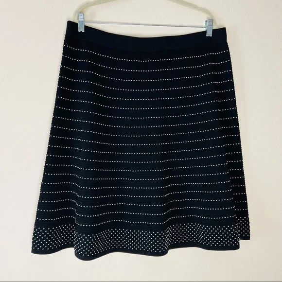 Calvin Klein midi skirt office black striped - Picture 5 of 6